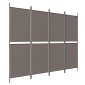 vidaXL Διαχωριστικό Δωματίου με 4 Πάνελ Ανθρακί 200x220 εκ. από Ύφασμα