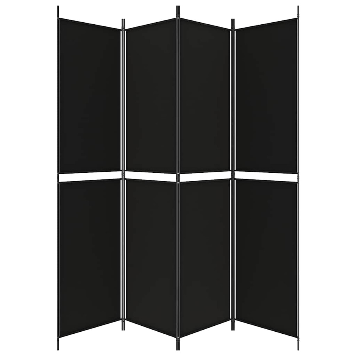 vidaXL Διαχωριστικό Δωματίου με 4 Πάνελ Μαύρο 200 x 220 εκ. Υφασμάτινο
