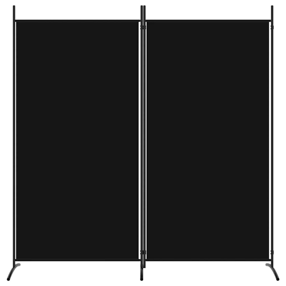vidaXL Διαχωριστικό Δωματίου με 2 Πάνελ Μαύρο 175x180 εκ. από Ύφασμα