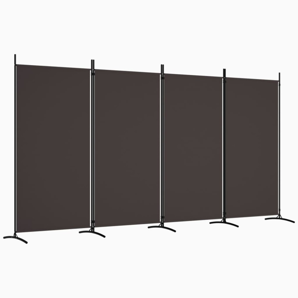 vidaXL Διαχωριστικό Δωματίου με 4 Πάνελ Καφέ 346 x 180 εκ. από Ύφασμα