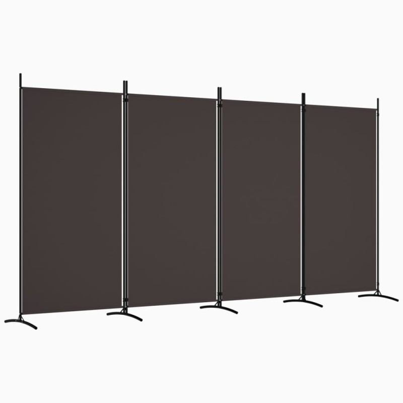 vidaXL Διαχωριστικό Δωματίου με 4 Πάνελ Καφέ 346 x 180 εκ. από Ύφασμα