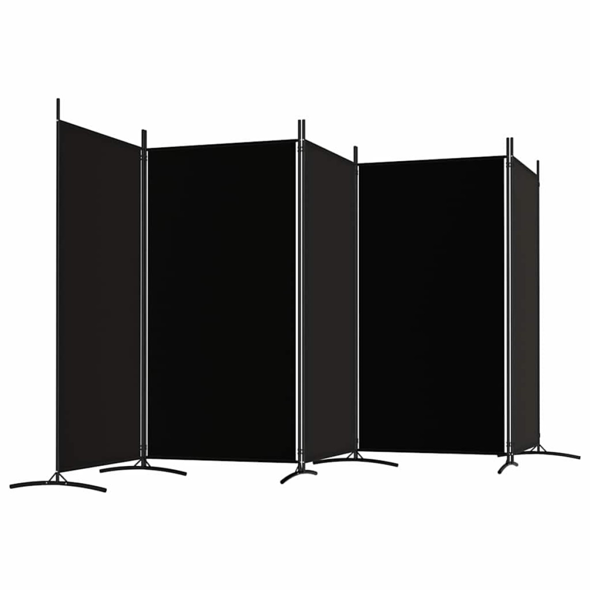 vidaXL Διαχωριστικό Δωματίου με 5 Πάνελ Μαύρο 433x180 εκ. από Ύφασμα