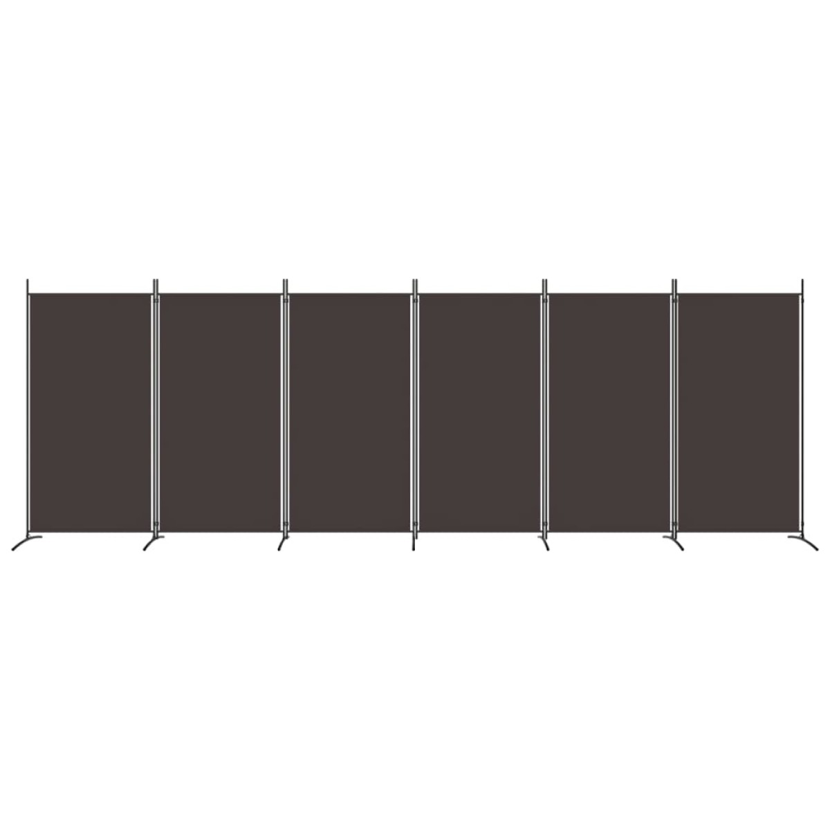vidaXL Διαχωριστικό Δωματίου με 6 Πάνελ Καφέ 520x180 εκ. από Ύφασμα