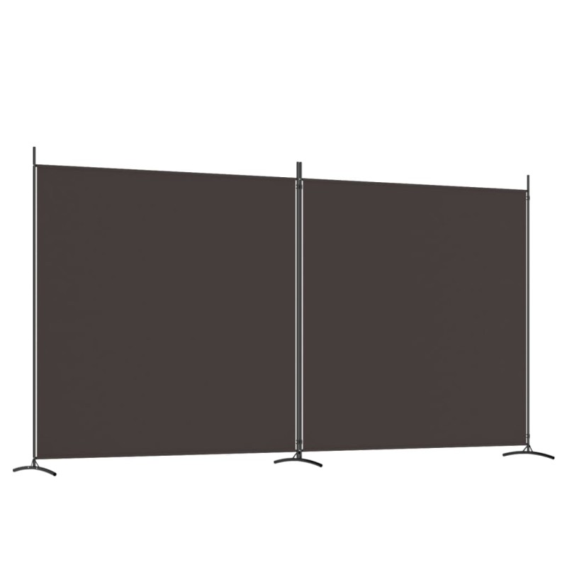 vidaXL Διαχωριστικό Δωματίου με 2 Πάνελ Καφέ 348x180 εκ. από Ύφασμα