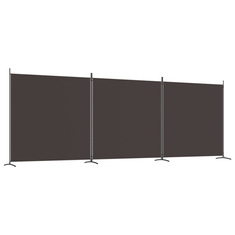 vidaXL Διαχωριστικό Δωματίου με 3 Πάνελ Καφέ 525 x 180 εκ. από Ύφασμα