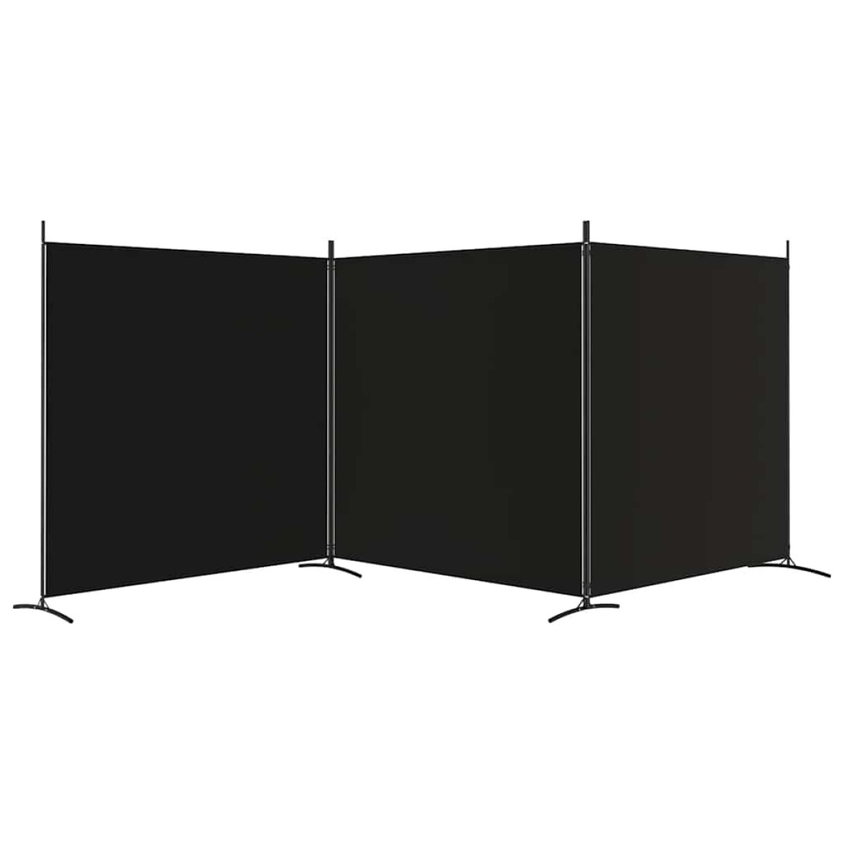 vidaXL Διαχωριστικό Δωματίου με 3 Πάνελ Μαύρο 525x180 εκ. από Ύφασμα