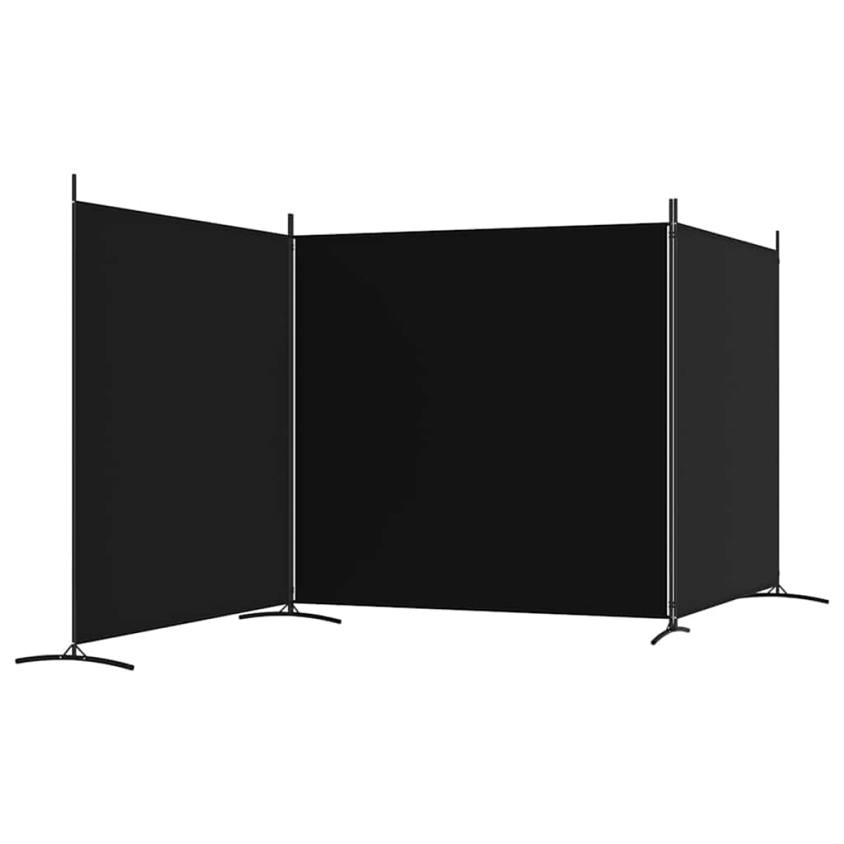 vidaXL Διαχωριστικό Δωματίου με 3 Πάνελ Μαύρο 525x180 εκ. από Ύφασμα