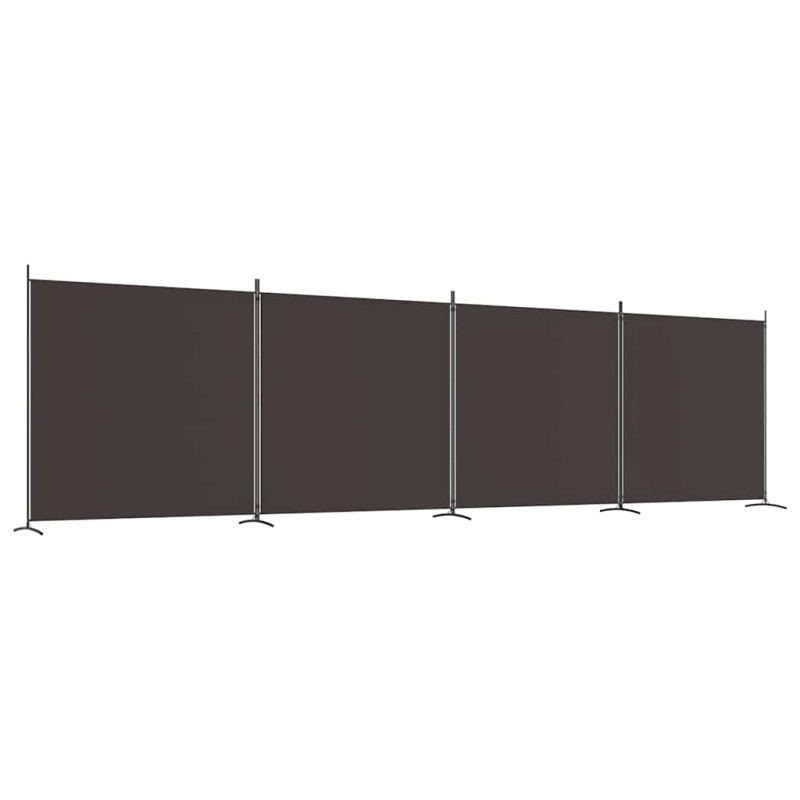 vidaXL Διαχωριστικό Δωματίου με 4 Πάνελ Καφέ 698x180 εκ. από Ύφασμα