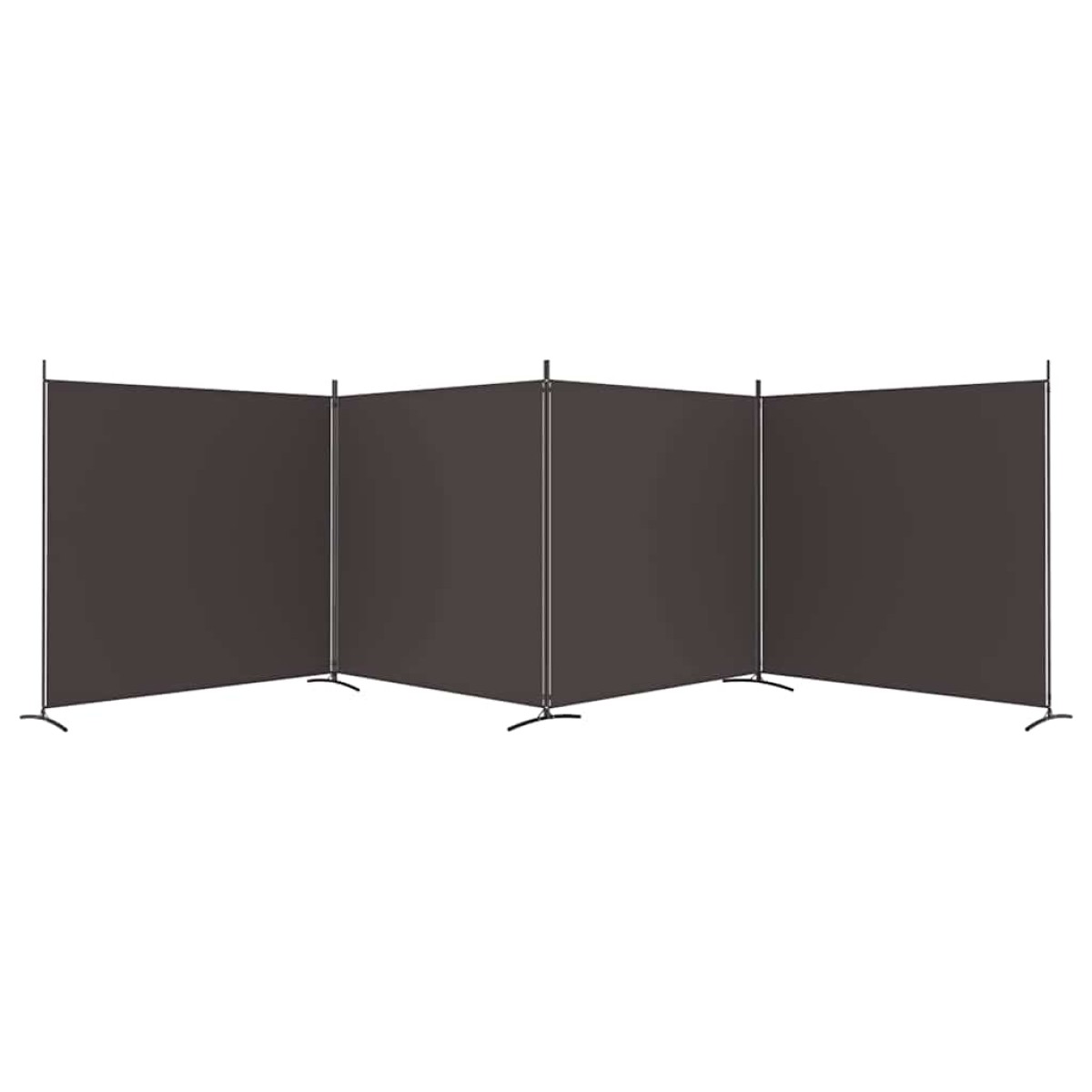vidaXL Διαχωριστικό Δωματίου με 4 Πάνελ Καφέ 698x180 εκ. από Ύφασμα