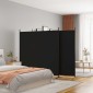 vidaXL Διαχωριστικό Δωματίου με 4 Πάνελ Μαύρο 698x180 εκ. από Ύφασμα