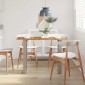 vidaXL Τραπεζαρία 110 x 50 x 76 εκ. από Μασίφ Ξύλο Ακακίας