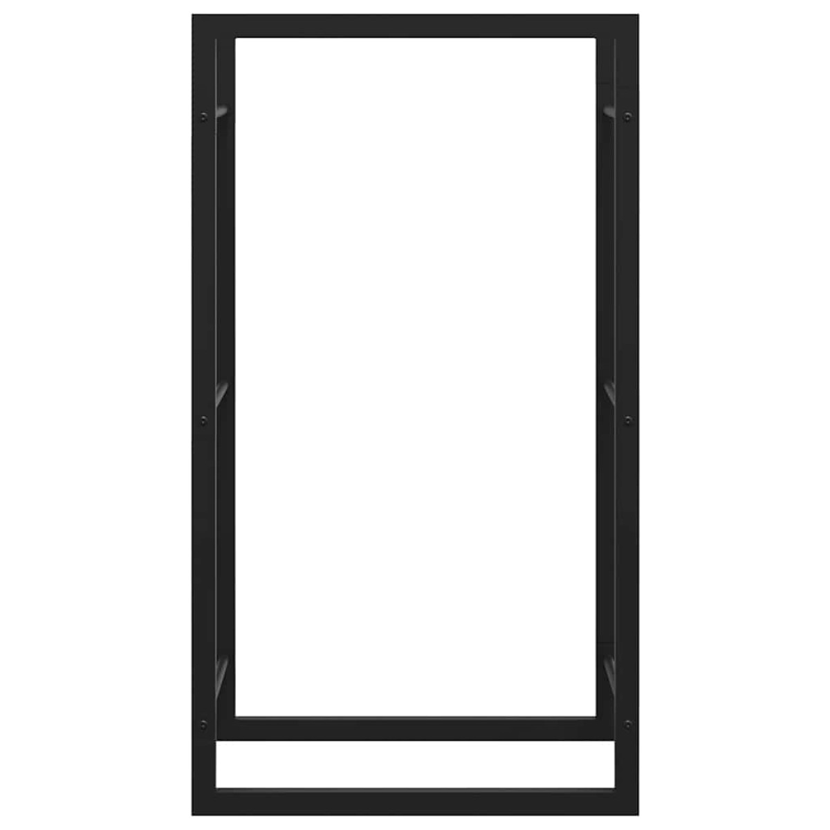 vidaXL Ραφιέρα Καυσόξυλων Ματ Μαύρο 50x28x94 εκ. Ατσάλι