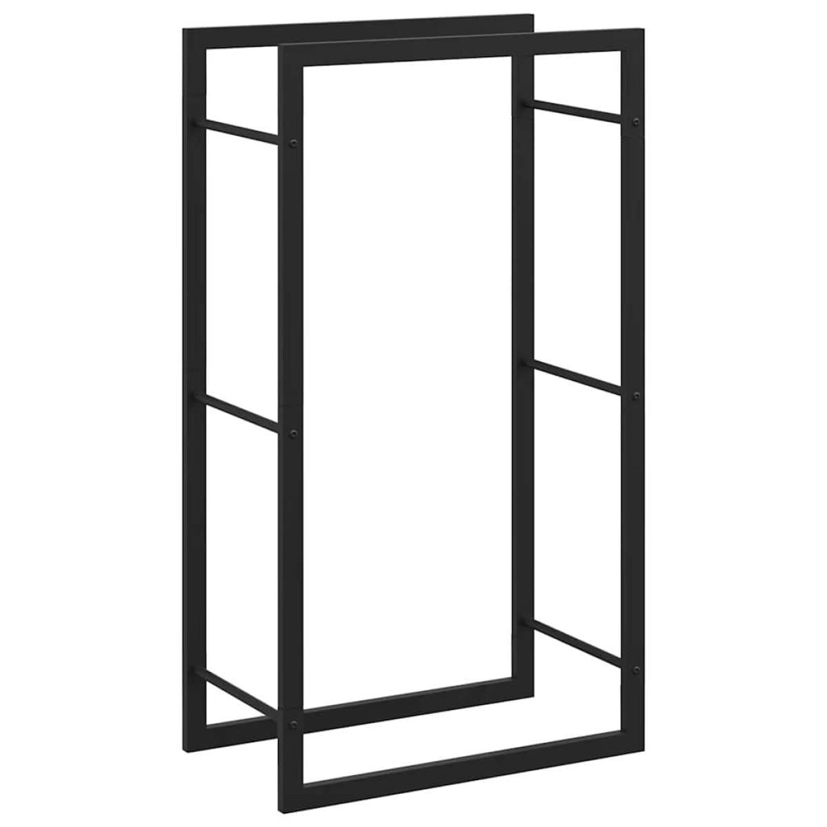 vidaXL Ραφιέρα Καυσόξυλων Ματ Μαύρο 50x28x94 εκ. Ατσάλι