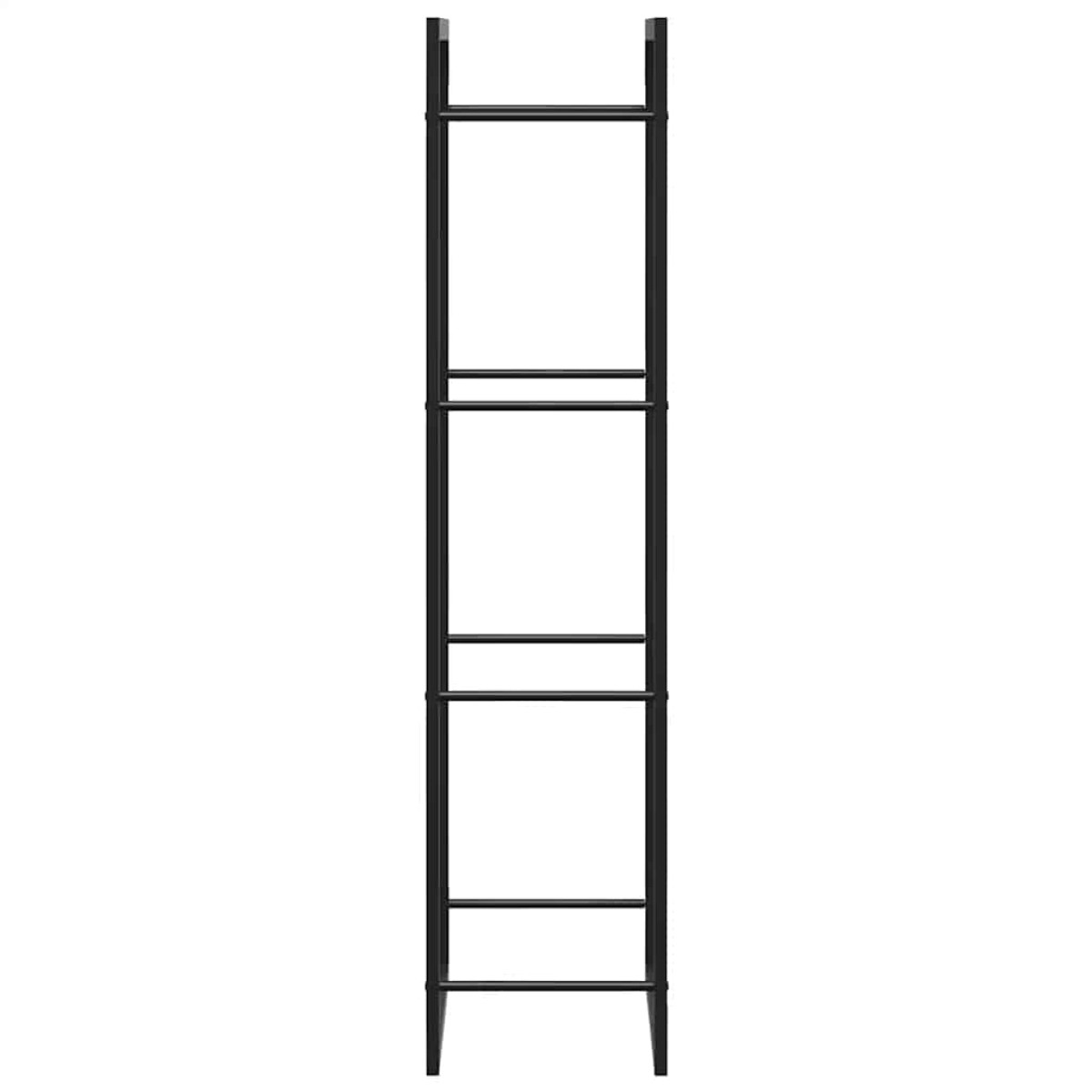 vidaXL Ραφιέρα Καυσόξυλων Ματ Μαύρο 50x28x132 εκ. Ατσάλι