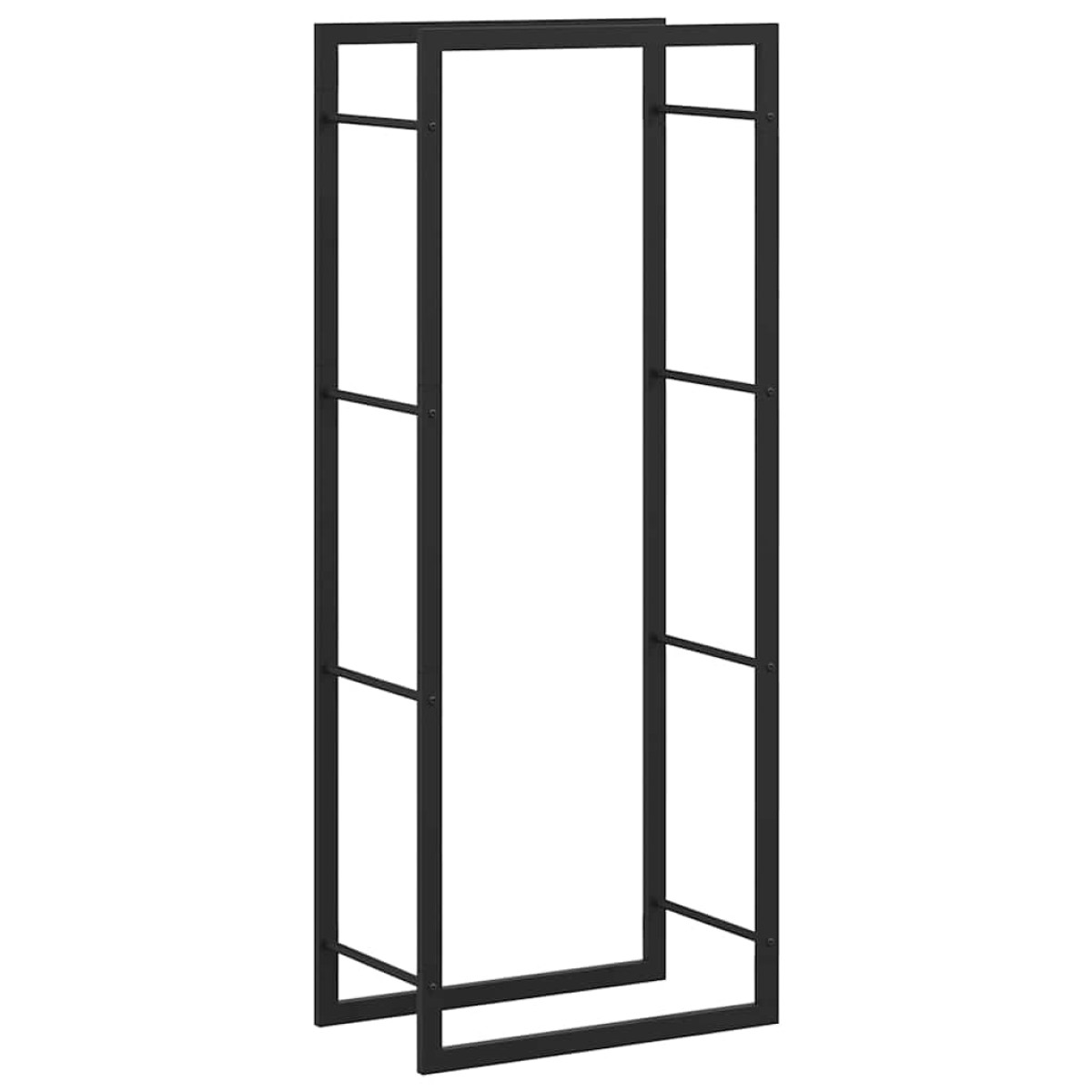 vidaXL Ραφιέρα Καυσόξυλων Ματ Μαύρο 50x28x132 εκ. Ατσάλι