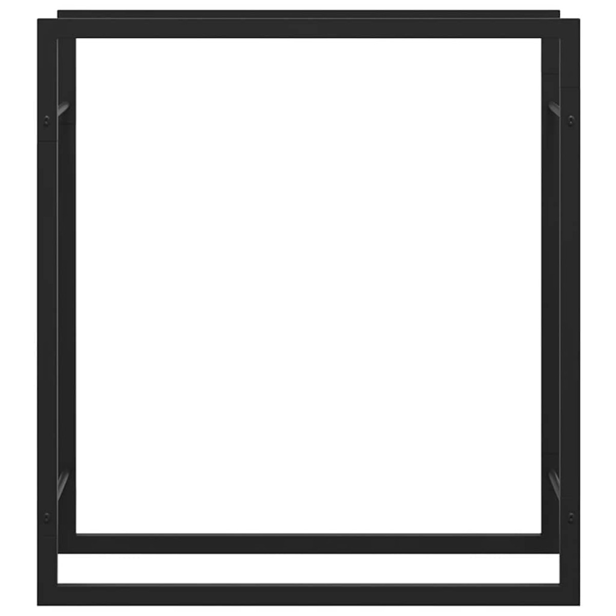 vidaXL Ραφιέρα Καυσόξυλων Ματ Μαύρο 80x28x86 εκ. Ατσάλι