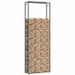 vidaXL Ραφιέρα Καυσόξυλων Ματ Μαύρο 110x28x312 εκ. Ατσάλι