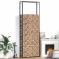 vidaXL Ραφιέρα Καυσόξυλων Ματ Μαύρο 110x28x312 εκ. Ατσάλι