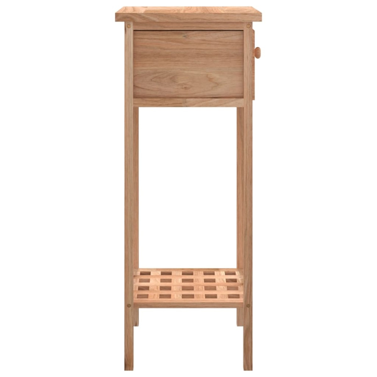 vidaXL Βοηθητικό Τραπέζι με Συρτάρι 25x25x60 εκ. Μασίφ Ξύλο Καρυδιάς