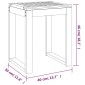 vidaXL Σκαμπό Μπάνιου 40 x 30 x 46 εκ. από Μασίφ Ξύλο Καρυδιάς