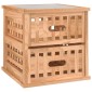 vidaXL Κομοδίνο 34 x 34 x 34 εκ. από Μασίφ Ξύλο Καρυδιάς