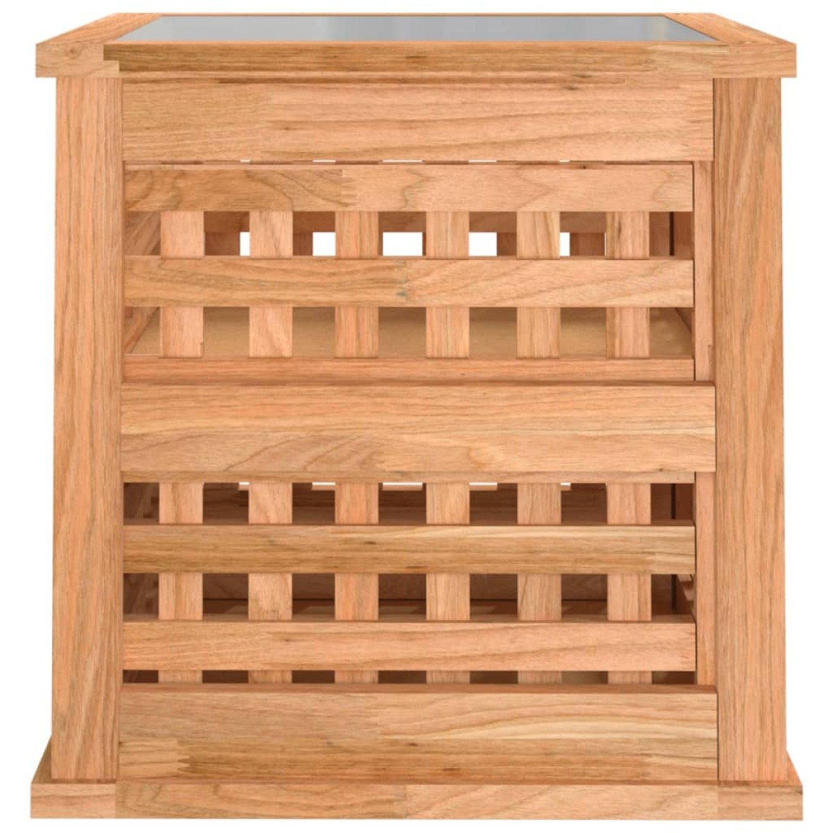 vidaXL Κομοδίνα 2 τεμ. 34 x 34 x 34 εκ. από Μασίφ Ξύλο Καρυδιάς