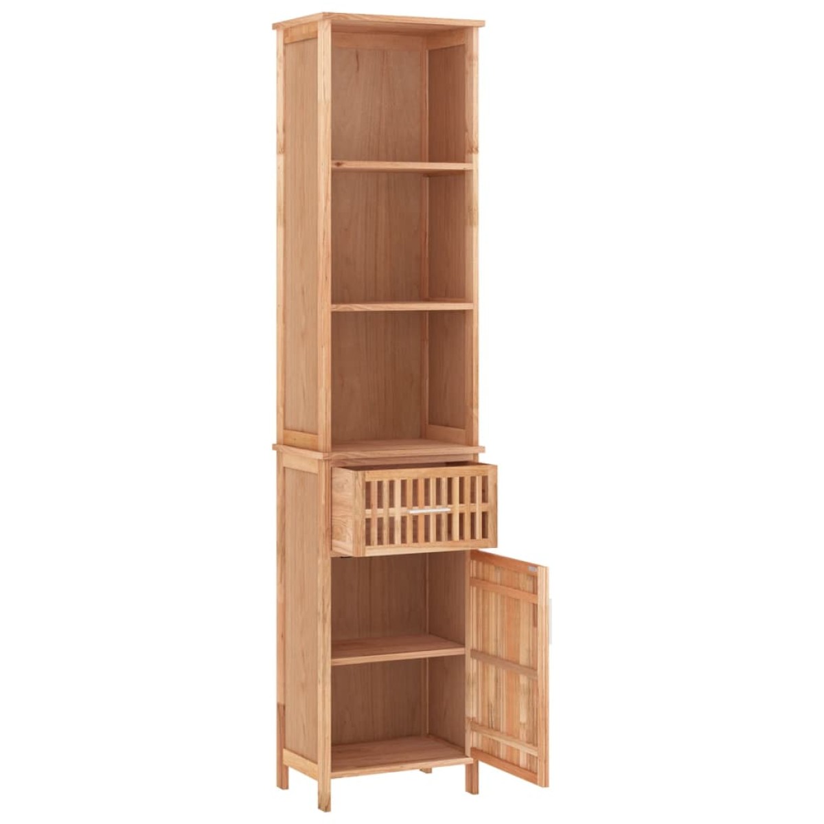 vidaXL Ντουλάπι Μπάνιου 42 x 29 x 182 εκ. από Μασίφ Ξύλο Καρυδιάς