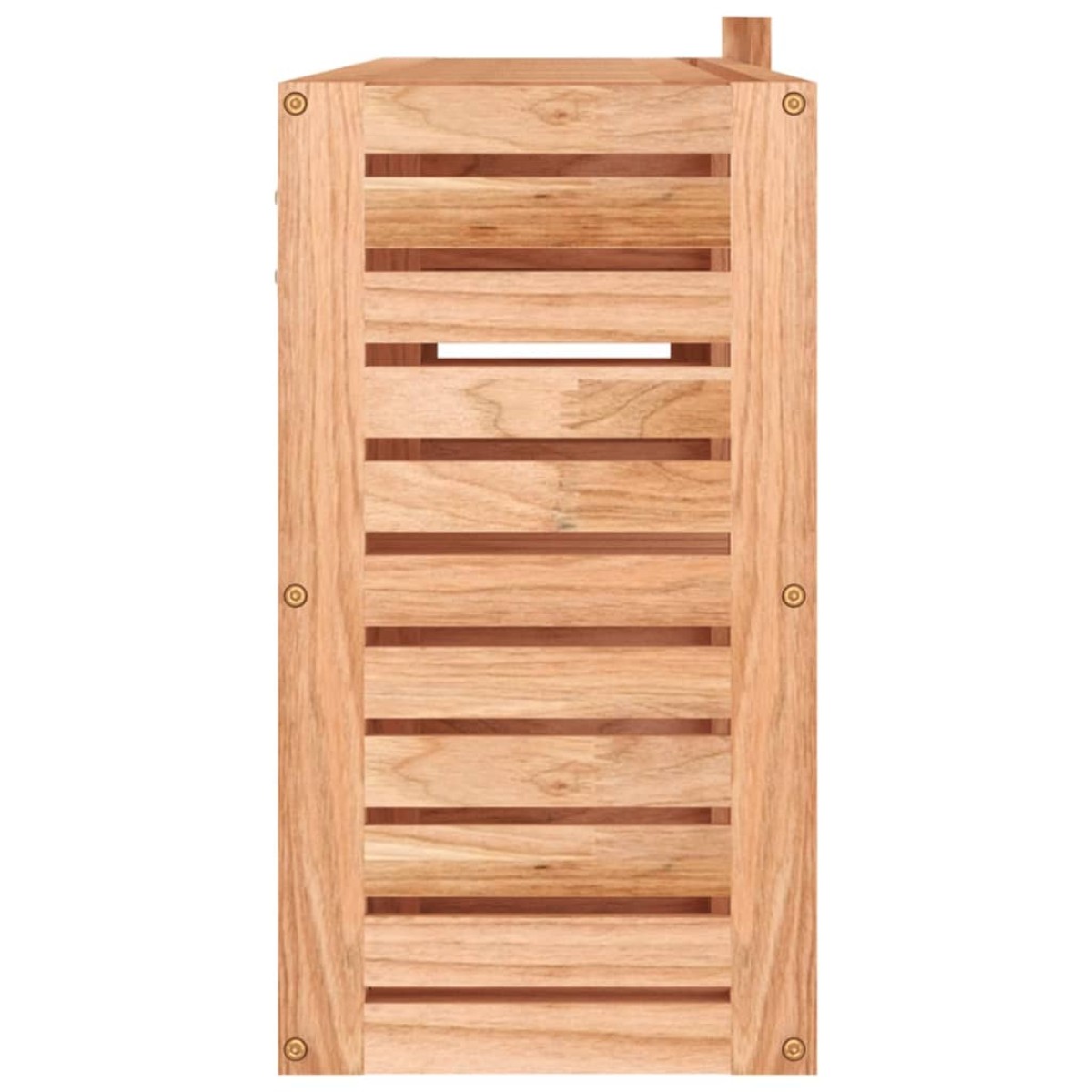 vidaXL Ντουλάπι με Καθρέφτη 80 x 17 x 34 εκ. από Μασίφ Ξύλο Καρυδιάς