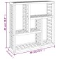 vidaXL Ράφι Τοίχου 49 x 15 x 49 εκ. από Μασίφ Ξύλο Καρυδιάς