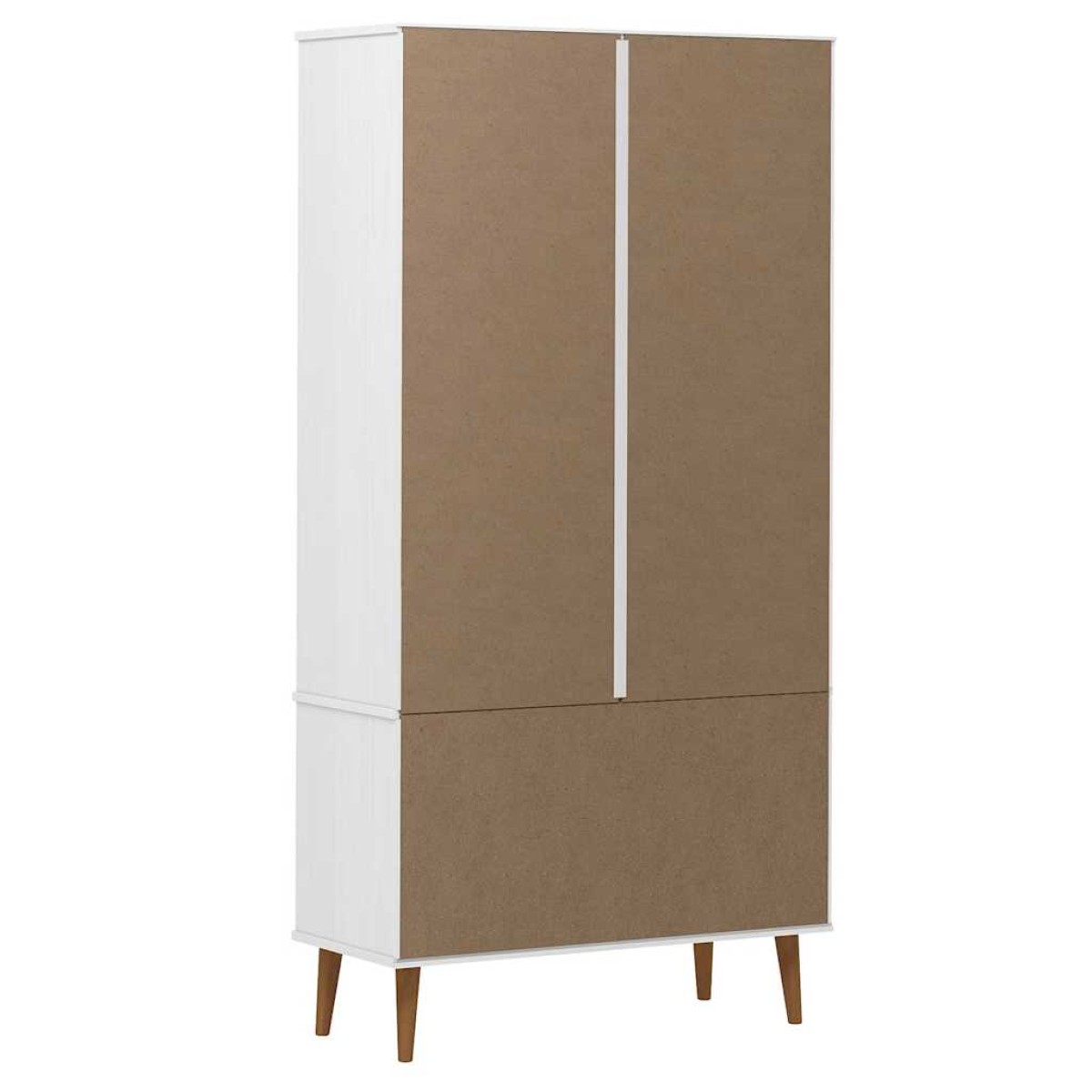vidaXL Βιτρίνα MOLDE Λευκή 90 x 35 x 175 εκ. από Μασίφ Ξύλο Πεύκου