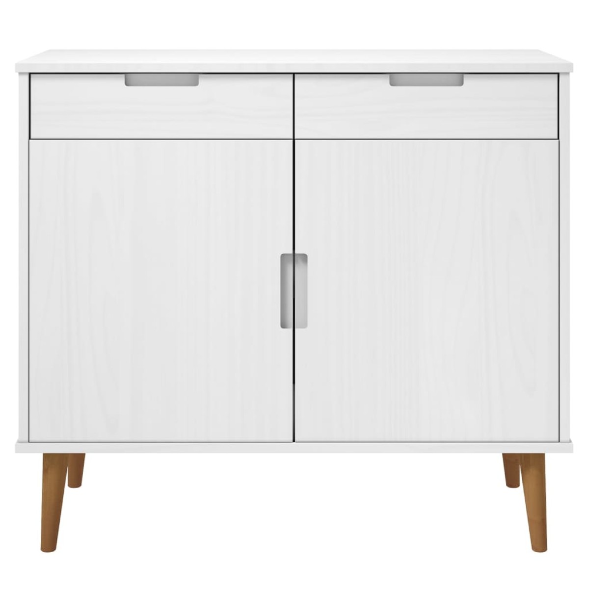 vidaXL Ντουλάπι MOLDE Λευκό 90x40x80 εκ. από Μασίφ Ξύλο Πεύκου