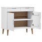 vidaXL Ντουλάπι MOLDE Λευκό 90x40x80 εκ. από Μασίφ Ξύλο Πεύκου