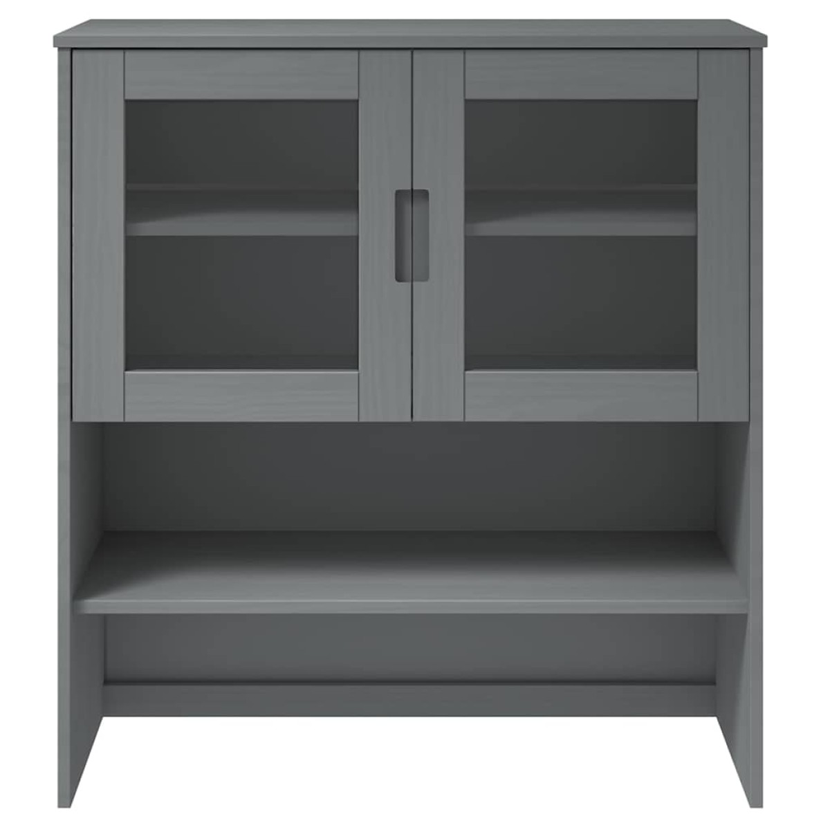 vidaXL Πάνω Μέρος Ντουλαπιού MOLDE Γκρι 90x35x100 εκ. Μασίφ Πεύκο