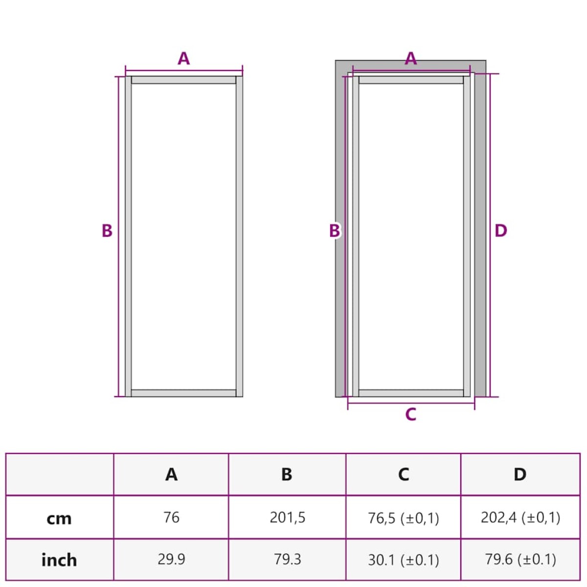 vidaXL Εσωτερική Πόρτα 76x201,5 εκ. Μαύρο Ματ Γυαλί και Αλουμίνιο