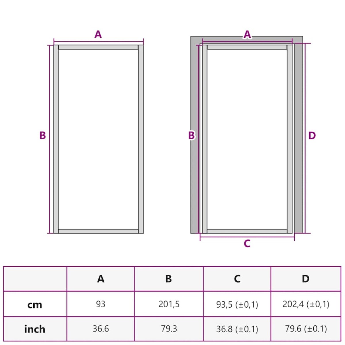 vidaXL Εσωτερική Πόρτα 93x201,5 εκ. Μαύρο Ματ Γυαλί και Αλουμίνιο