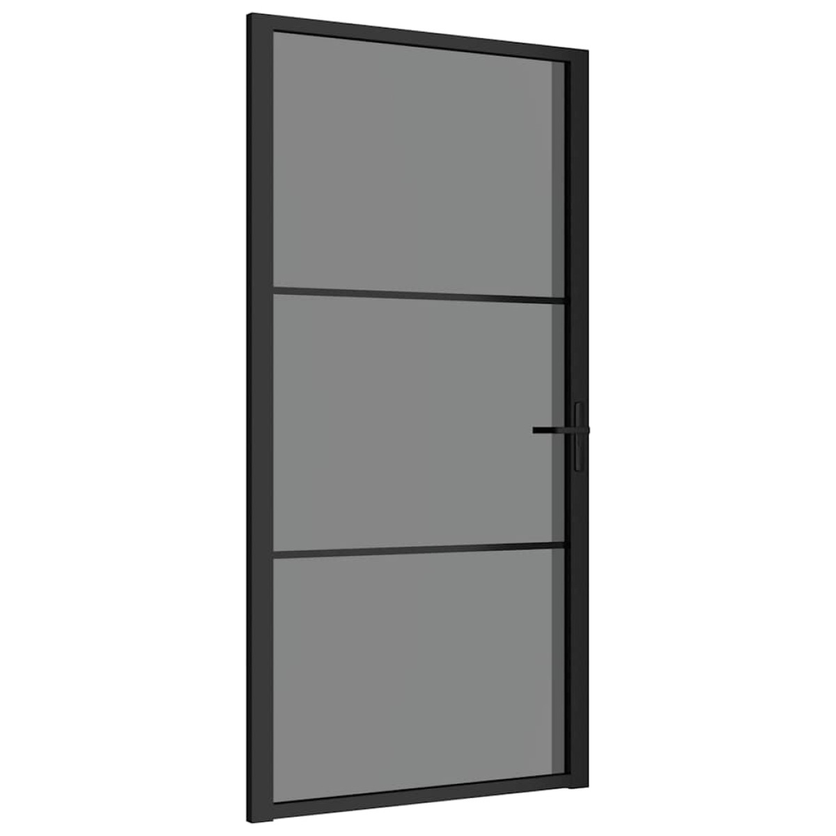 vidaXL Εσωτερική Πόρτα 102,5x201,5 εκ. Μαύρο ESG Γυαλί και Αλουμίνιο
