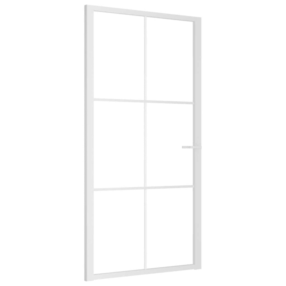 vidaXL Εσωτερική Πόρτα 102,5x201,5 εκ. Λευκή ESG Γυαλί και Αλουμίνιο