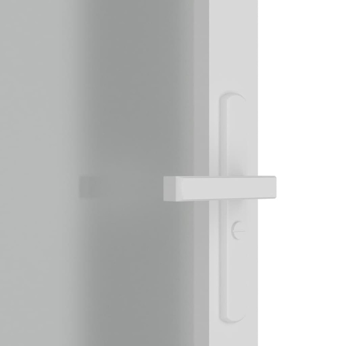 vidaXL Εσωτερική Πόρτα 76 x 201,5 εκ. Λευκό Ματ Γυαλί και Αλουμίνιο