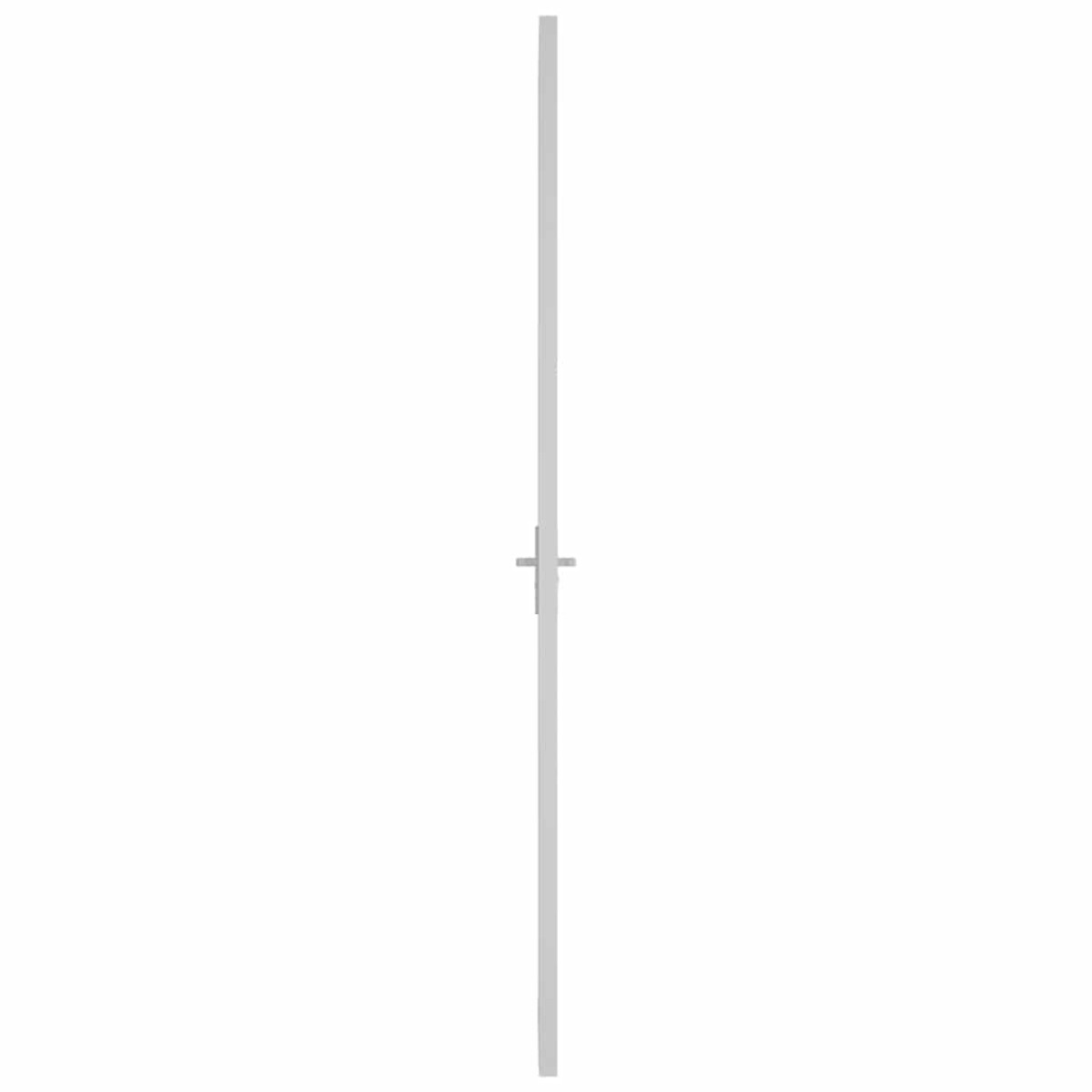 vidaXL Εσωτερική Πόρτα 93x201,5 εκ. Λευκό Ματ Γυαλί και Αλουμίνιο