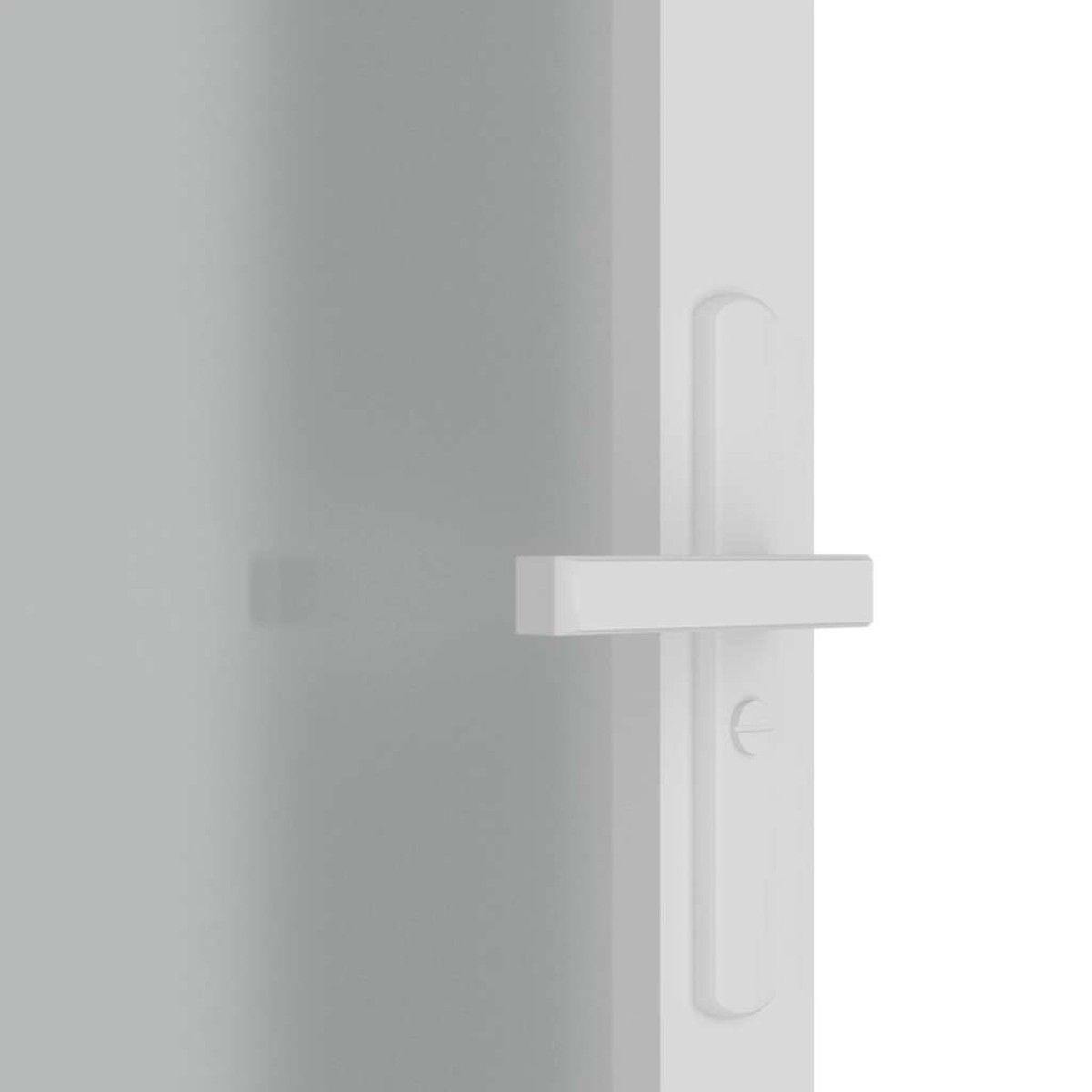 vidaXL Εσωτερική Πόρτα 93x201,5 εκ. Λευκό Ματ Γυαλί και Αλουμίνιο