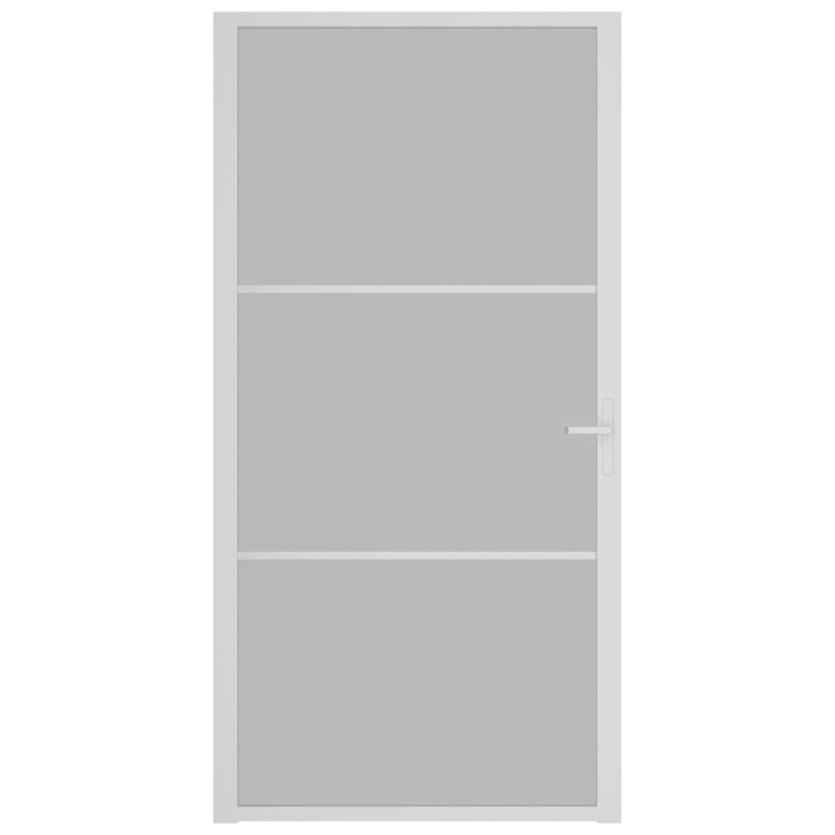 vidaXL Εσωτερική Πόρτα 102,5x201,5 εκ. Λευκή Ματ Γυαλί και Αλουμίνιο