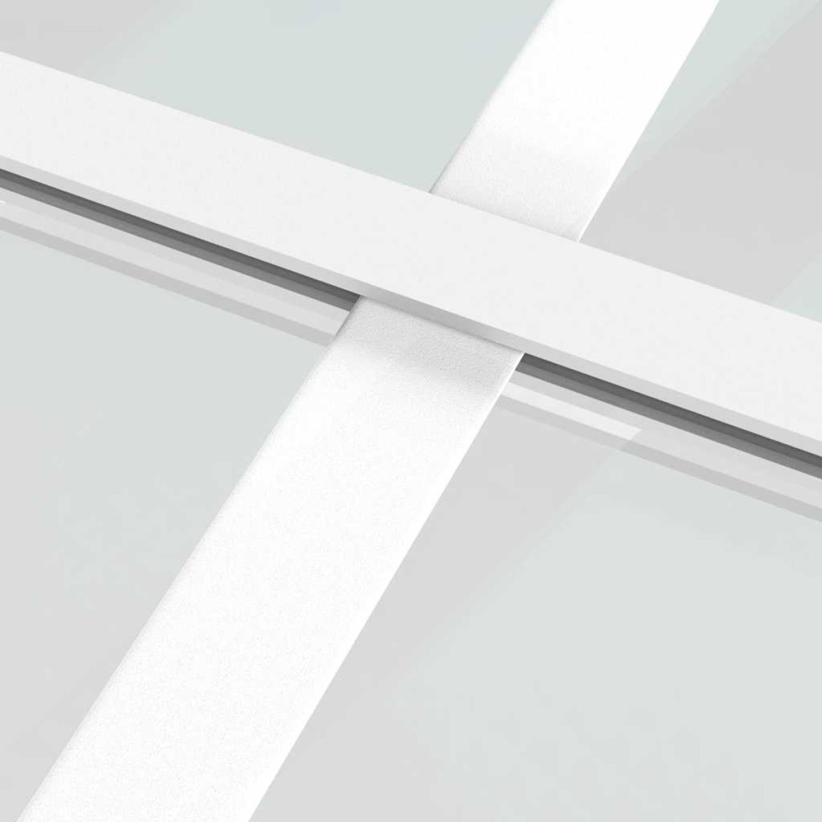 vidaXL Εσωτερική Πόρτα 76 x 201,5 εκ. Λευκό Ματ Γυαλί και Αλουμίνιο