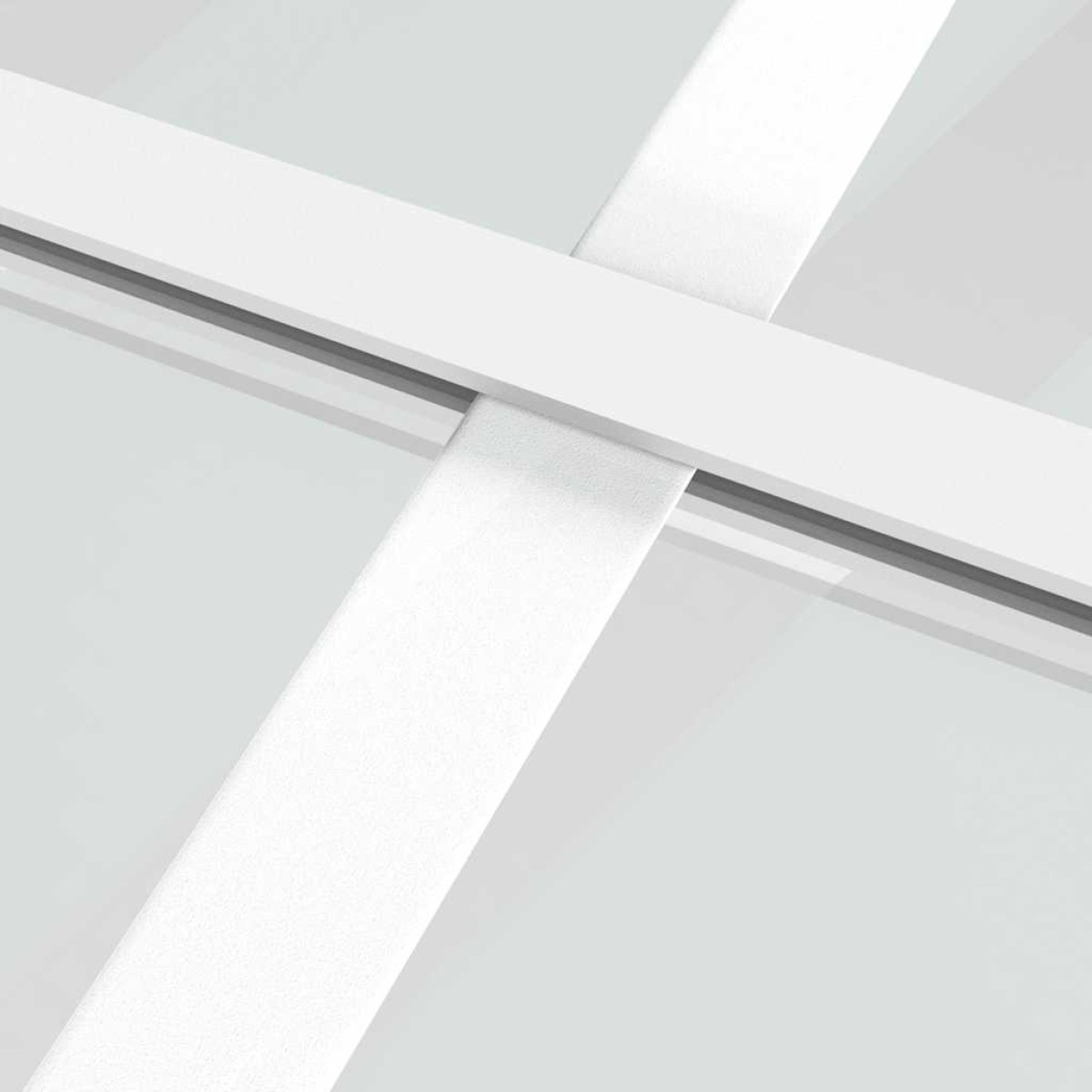vidaXL Εσωτερική Πόρτα 83x201,5 εκ. Λευκό Ματ Γυαλί και Αλουμίνιο