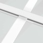 vidaXL Εσωτερική Πόρτα 83x201,5 εκ. Λευκό Ματ Γυαλί και Αλουμίνιο