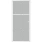 vidaXL Εσωτερική Πόρτα 93x201,5 εκ. Λευκό Ματ Γυαλί και Αλουμίνιο