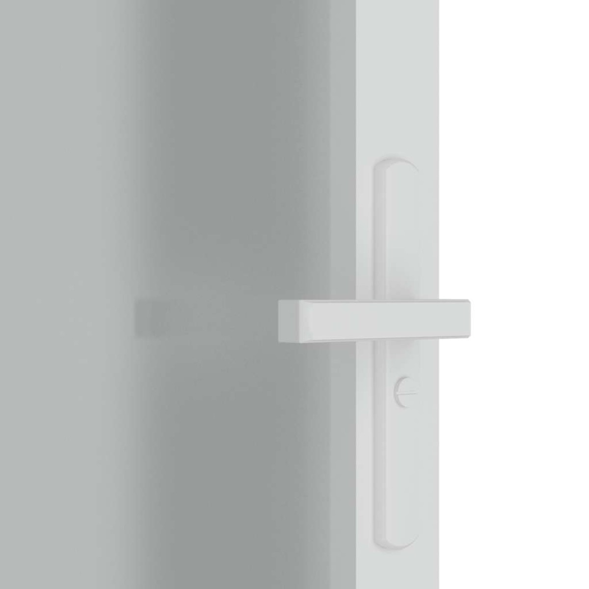 vidaXL Εσωτερική Πόρτα 93x201,5 εκ. Λευκό Ματ Γυαλί και Αλουμίνιο