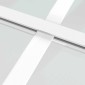 vidaXL Εσωτερική Πόρτα 93x201,5 εκ. Λευκό Ματ Γυαλί και Αλουμίνιο