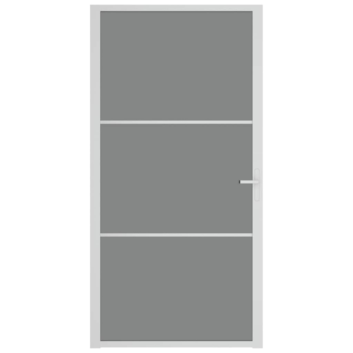 vidaXL Εσωτερική Πόρτα 102,5x201,5 εκ. Λευκή ESG Γυαλί και Αλουμίνιο