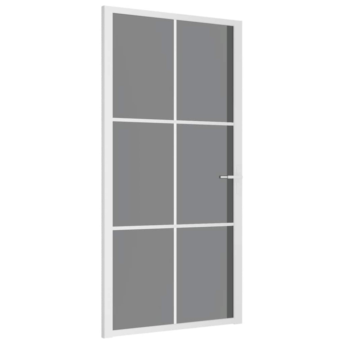 vidaXL Εσωτερική Πόρτα 102,5x201,5 εκ. Λευκή ESG Γυαλί και Αλουμίνιο