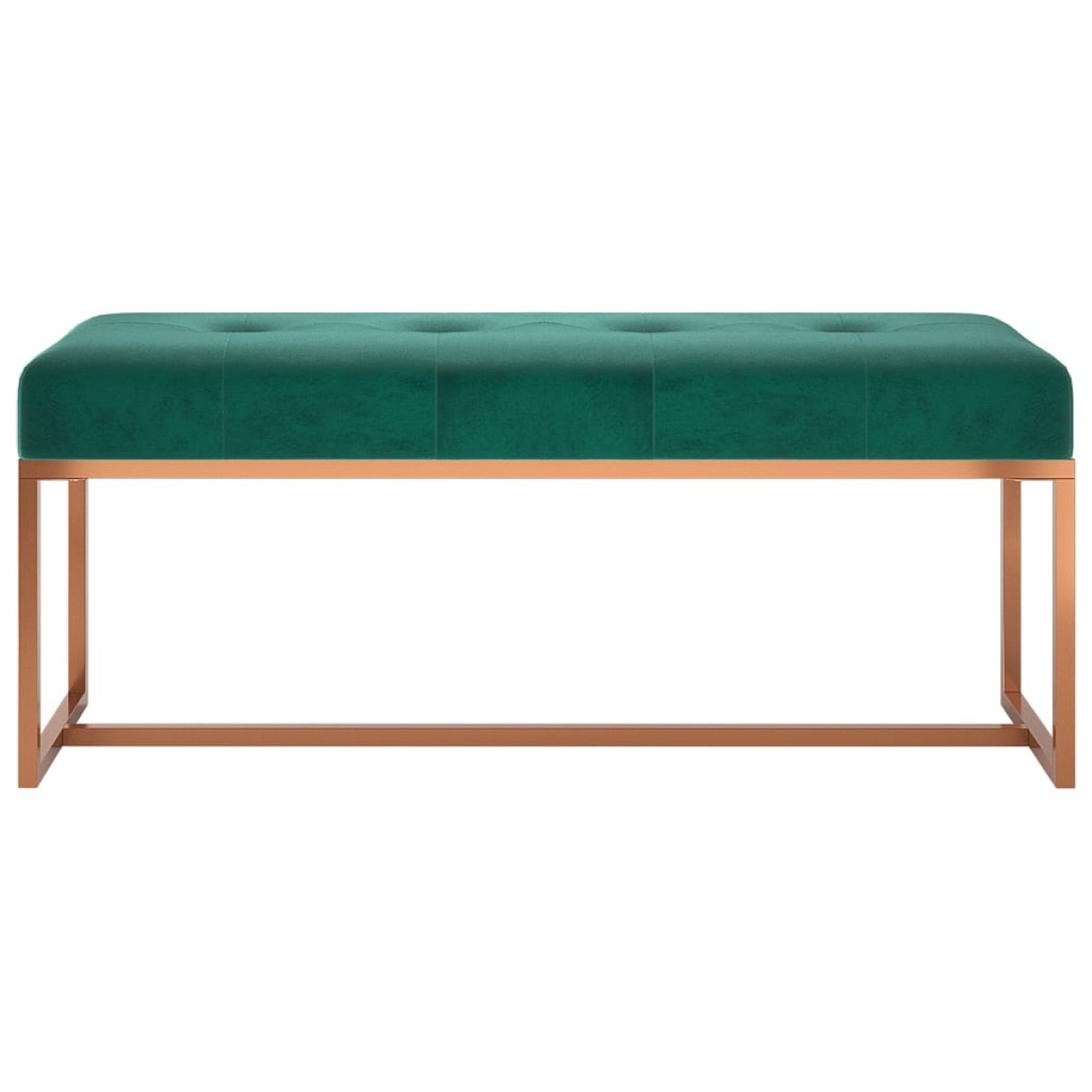 vidaXL Πάγκος Σκούρο Πράσινο 110 x 36 x 45 εκ. Βελούδινος